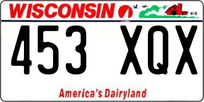 WI license plate 453XQX