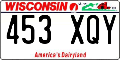 WI license plate 453XQY