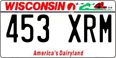WI license plate 453XRM