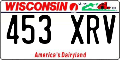 WI license plate 453XRV