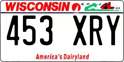 WI license plate 453XRY