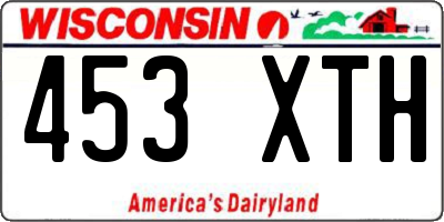WI license plate 453XTH