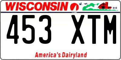 WI license plate 453XTM