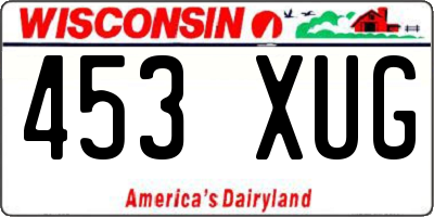 WI license plate 453XUG