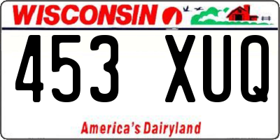 WI license plate 453XUQ
