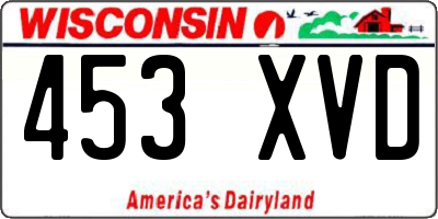 WI license plate 453XVD