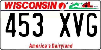 WI license plate 453XVG