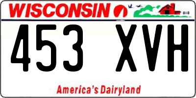 WI license plate 453XVH