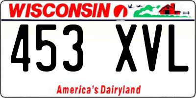 WI license plate 453XVL