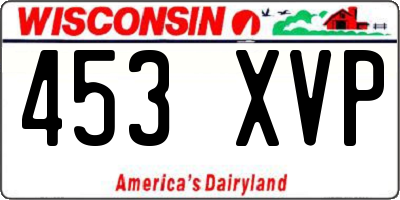 WI license plate 453XVP