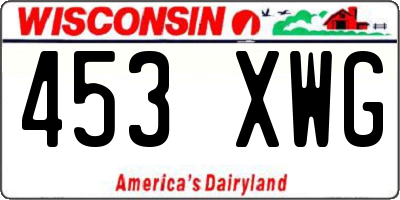 WI license plate 453XWG