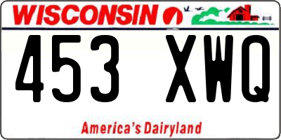 WI license plate 453XWQ