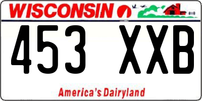 WI license plate 453XXB