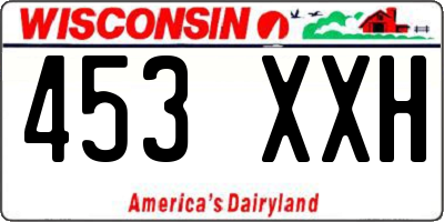 WI license plate 453XXH