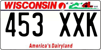 WI license plate 453XXK