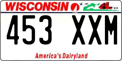 WI license plate 453XXM