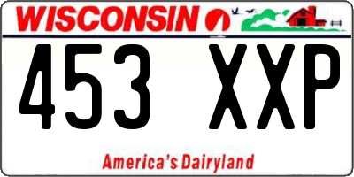 WI license plate 453XXP