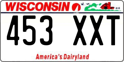WI license plate 453XXT