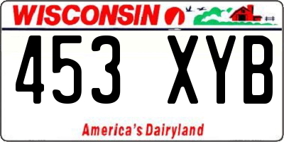 WI license plate 453XYB