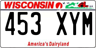 WI license plate 453XYM