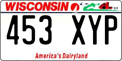 WI license plate 453XYP