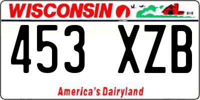 WI license plate 453XZB