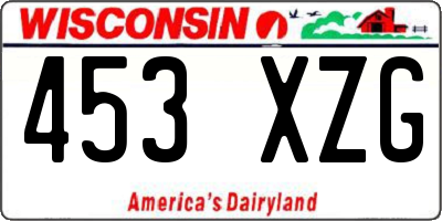 WI license plate 453XZG