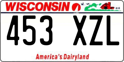 WI license plate 453XZL