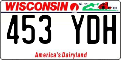 WI license plate 453YDH