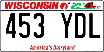 WI license plate 453YDL