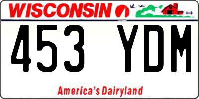 WI license plate 453YDM