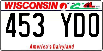 WI license plate 453YDO