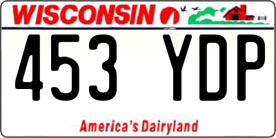 WI license plate 453YDP