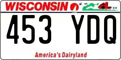 WI license plate 453YDQ