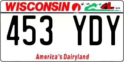 WI license plate 453YDY