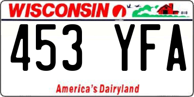 WI license plate 453YFA