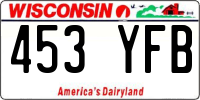 WI license plate 453YFB