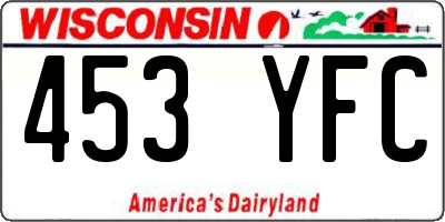 WI license plate 453YFC