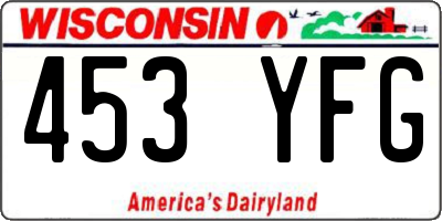 WI license plate 453YFG
