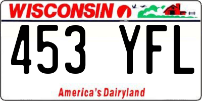 WI license plate 453YFL