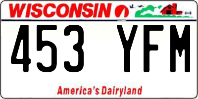 WI license plate 453YFM
