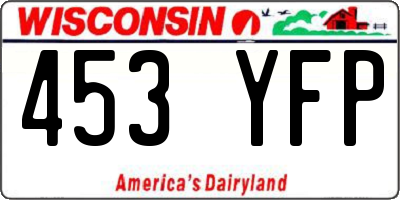 WI license plate 453YFP