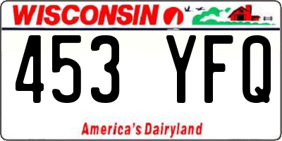 WI license plate 453YFQ