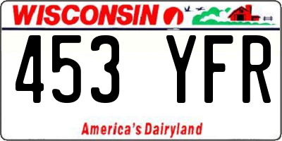 WI license plate 453YFR