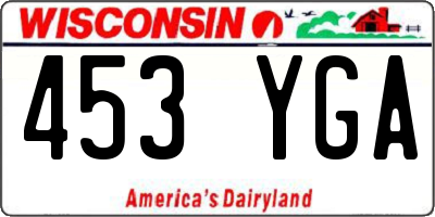 WI license plate 453YGA
