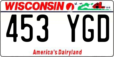WI license plate 453YGD