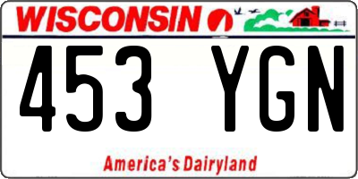 WI license plate 453YGN