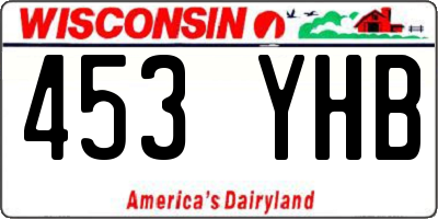 WI license plate 453YHB