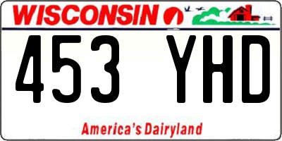 WI license plate 453YHD