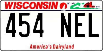 WI license plate 454NEL